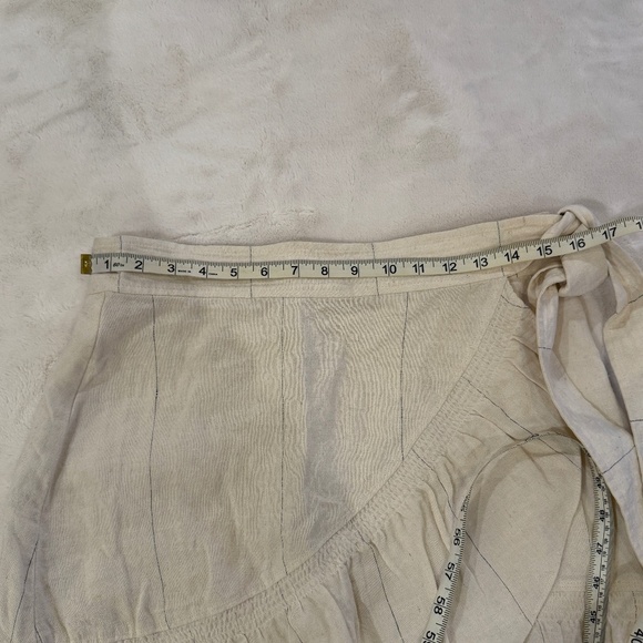 A.L.C Hampton Wrap Ruffle Mini Skirt in White Midnight45305 - Picture 6 of 11